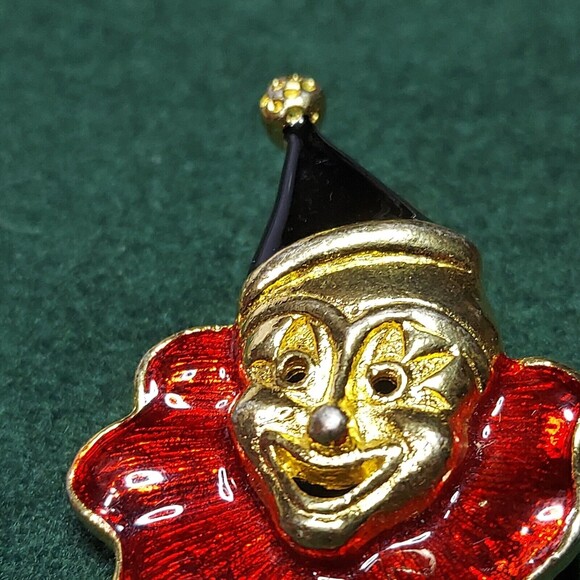 Unbranded Pin Brooch clown head 1 1/2" - Picture 2 of 5
